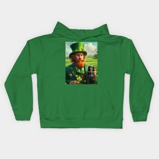 Folk Art Leprechaun Kids Hoodie